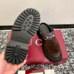 Gucci Women Mule with Horsebit-Dark Brown 835829AAE3R