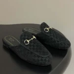 Gucci Women Princetown Slipper-Black 802163FAEUF