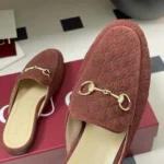 Gucci Women Princetown Slipper-Bordeaux 802163FAEUF