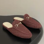 Gucci Women Princetown Slipper-Bordeaux 802163FAEUF