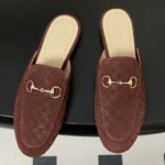 Gucci Women Princetown Slipper-Bordeaux 802163FAEUF