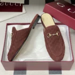Gucci Women Princetown Slipper-Bordeaux 802163FAEUF