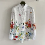 Gucci Women Printed Cotton Poplin Shirt 835947Z7AS6