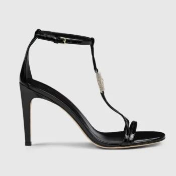 Gucci Women Sandal with Bamboo-Black ‎835736BNC00