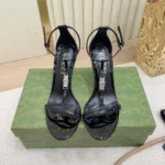 Gucci Women Sandal with Bamboo-Black ‎835736BNC00