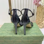 Gucci Women Sandal with Bamboo-Black ‎835736BNC00