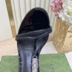 Gucci Women Sandal with Bamboo-Black ‎835736BNC00