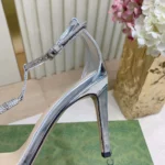 Gucci Women Sandal with Bamboo-Silver ‎836812AABU5