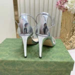 Gucci Women Sandal with Bamboo-Silver ‎836812AABU5