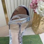 Gucci Women Sandal with Bamboo-Silver ‎836812AABU5