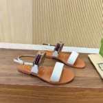 Gucci Women Sandal with Interlocking G and Web-White 832447AAEYQ