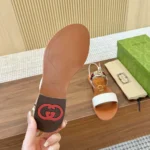 Gucci Women Sandal with Interlocking G and Web-White 832447AAEYQ