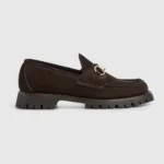Gucci Women loafer with Horsebit-Dark Brown ‎834772AADUN