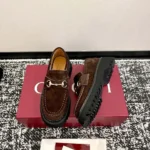 Gucci Women Loafer with Horsebit-Dark Brown ‎834772AADUN – Image 4