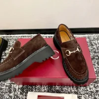 Gucci Women loafer with Horsebit-Dark Brown ‎834772AADUN (1)