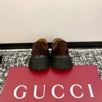 Gucci Women loafer with Horsebit-Dark Brown ‎834772AADUN (1)