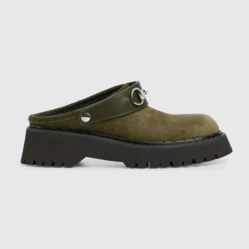 Gucci Women mule with Horsebit-Dark Green 835829AAE3R