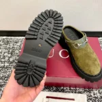 Gucci Women mule with Horsebit-Dark Green 835829AAE3R