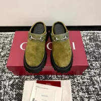 Gucci Women mule with Horsebit-Dark Green 835829AAE3R (1)
