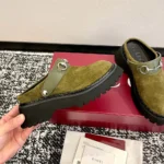 Gucci Women mule with Horsebit-Dark Green 835829AAE3R