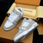Louis Vuitton LV Unisex LV Trainer Sneaker-Beige 1AIKMH