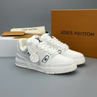 Louis Vuitton LV Unisex LV Trainer Sneaker-White 1AIKR9 (1)