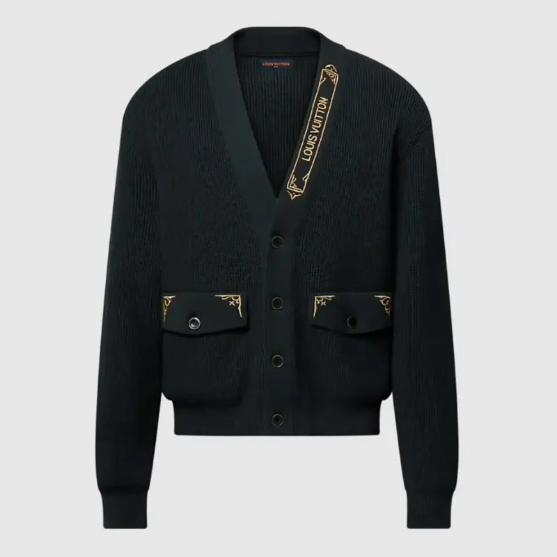 Louis Vuitton Men Embroidered Signature Cardigan 1AHVMZ