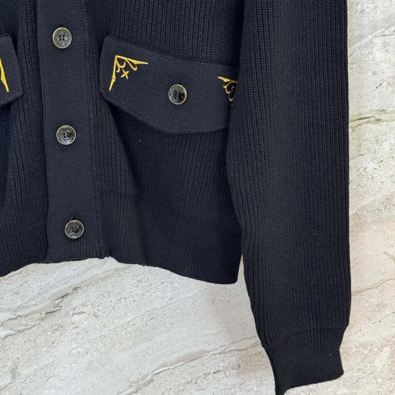 Louis Vuitton Men Embroidered Signature Cardigan 1AHVMZ