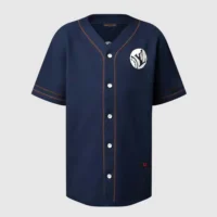 Louis Vuitton Men Knitted Short-Sleeved Baseball Shirt 1AIMCS