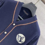 Louis Vuitton Men Knitted Short-Sleeved Baseball Shirt 1AIMCS