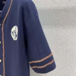 Louis Vuitton Men Knitted Short-Sleeved Baseball Shirt 1AIMCS