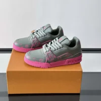Louis Vuitton Men LV Trainer Sneaker-Pink 1AHTP8 (1)