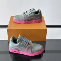 Louis Vuitton Men LV Trainer Sneaker-Pink 1AHTP8 (1)
