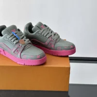 Louis Vuitton Men LV Trainer Sneaker-Pink 1AHTP8 (1)