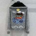 Louis Vuitton Women Zippered Knitted Blouson 1AIMD0 - Image 3