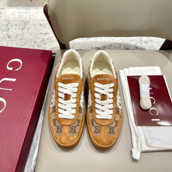 Gucci Unisex G75 Sneaker Leather lining-Brown 812656AAEGA