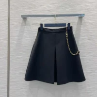 Louis Vuitton Women Chain Detail A-Line Mini Skirt 1AHUQ3 (1)