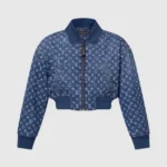 Louis Vuitton Women Cropped Monogram Denim Bomber Jacket 1AI176