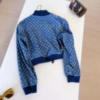 Louis Vuitton Women Cropped Monogram Denim Bomber Jacket 1AI176 (1)