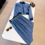 Louis Vuitton Women Cropped Monogram Denim Bomber Jacket 1AI176