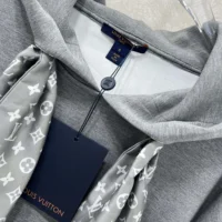 Louis Vuitton Women Cropped Monogram Scarf Hoodie 1AIR63 (1)