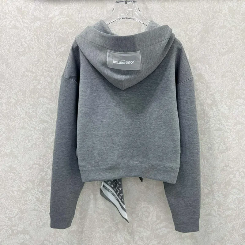 Louis Vuitton Women Cropped Monogram Scarf Hoodie 1AIR63