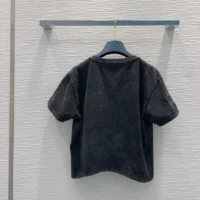 Louis Vuitton Women Curve Hem T-Shirt 1AIR84 (1)