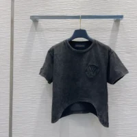 Louis Vuitton Women Curve Hem T-Shirt 1AIR84 (1)