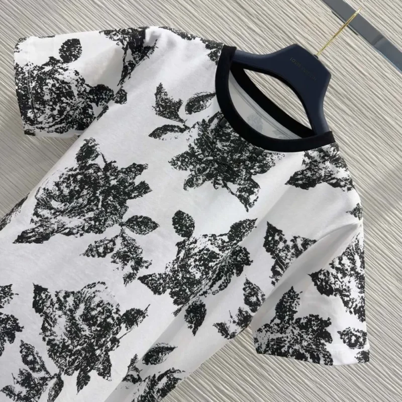 Louis Vuitton Women Floral Knotted T-Shirt Dress 1AIAKV