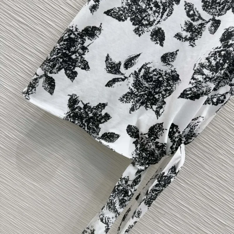 Louis Vuitton Women Floral Knotted T-Shirt Dress 1AIAKV