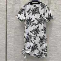 Louis Vuitton Women Floral Knotted T-Shirt Dress 1AIAKV (1)