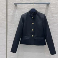 Louis Vuitton Women LV Button Officer Jacket 1AHUQY (1)