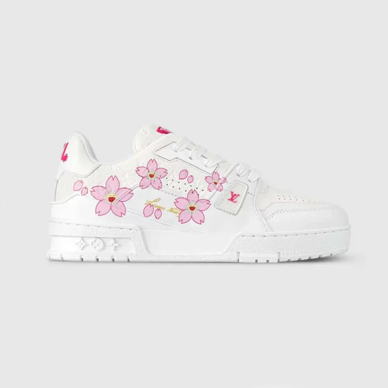Louis Vuitton Women LV x TM LV Trainer Sneaker-White 1AGZEJ
