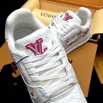 Louis Vuitton Women LV x TM LV Trainer Sneaker-White 1AGZEJ